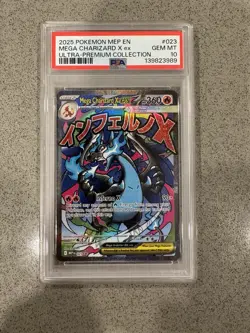 2025 POKEMON MEP PROMO ULTRA-PREMIUM COLLECTION #023 MEGA CHARIZARD X EX PSA 10 - Image 1