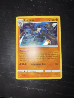 Lucario - 71/147 - S&M Burning Shadows - Holo - Pokemon TCG Card NM/LP - Image 1