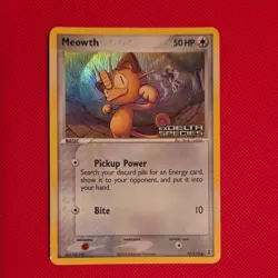 Pokemon Meowth 77/113 EX Delta Species Reverse Holo Common 50 HP English - Image 1