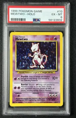MEWTWO PSA 6 1999 POKEMON GAME #10/102 RARE HOLO 832 - Image 1