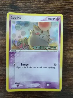 Pokemon Spoink 66/106 EX Emerald Reverse Holo Stamped NM-MINT - Image 1