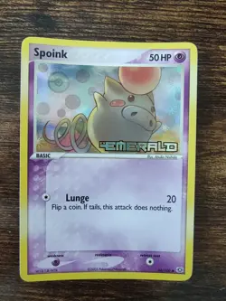 Pokemon Spoink 66/106 EX Emerald Reverse Holo Stamped NM-MINT - Image 2