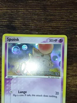 Pokemon Spoink 66/106 EX Emerald Reverse Holo Stamped NM-MINT - Image 3