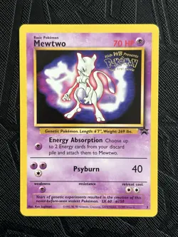 Pokemon TCG Mewtwo (Movie Promo) 03/53 Wotc Promo Regular (English) - LP - Image 3