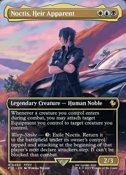 1 x Noctis, Heir Apparent - Foil - Borderless - Commander: Final Fantasy - NM-Mi - Image 1