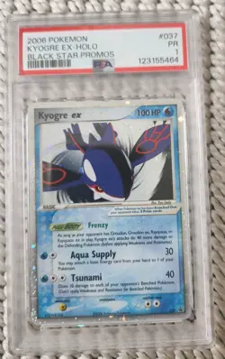 Pokemon 2006 Kyogre EX Holo Black Star Promo #037 PSA 1 - Image 1