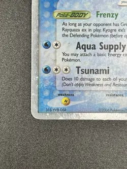 2006 Pokemon Kyogre Ex Nintendo Black Star Promo #037 - Image 5