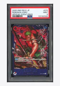 One Piece PSA 9 Roronoa Zoro SR Promo 2025 ST21-015 Event Prize Japanese - Image 1
