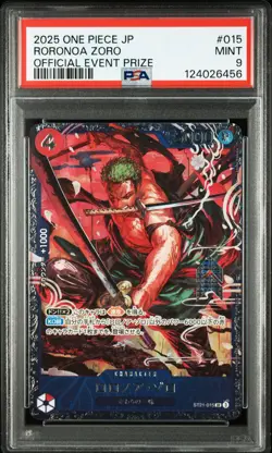 Roronoa Zoro One Piece 2025 Official Event Prize Promo Japanese ST21-015 PSA 9 - Image 1