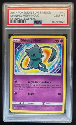 2017 Pokemon Shining Legends Mew Holo #40/73 PSA 10 - Image 1