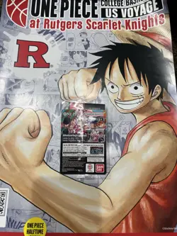 One Piece Monkey.D.Luffy College Basketball US Voyage Card & Poster (Rutgers) - Image 2
