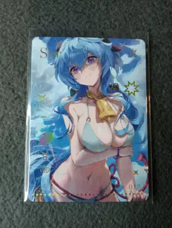 Ganyu genshin Impact 012 HMPH HMPH HMPH 3 Goddess Story WAIFU ANIME CARD - Image 1