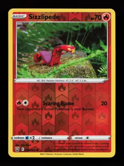 Sizzlipede 029/163 Reverse HoloSWSH05: Battle Styles Pokemon Card - Image 1