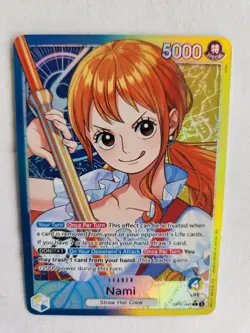 Nami (041) (Alternate Art) OP11-041 A Fist of Divine Speed Foil - Image 1