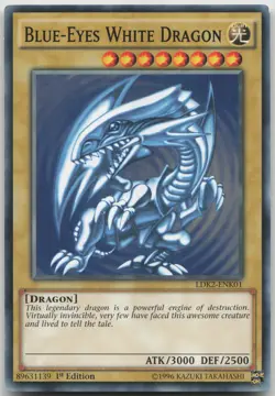 Blue-Eyes White Dragon LDK2-ENK01 Common 1st Edition LP Yugioh - Image 2