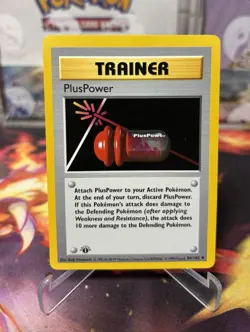 PlusPower 1st Edition Shadowless 84/102 Uncommon Base Set Trainer Pokemon NM - Image 1