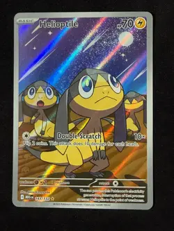 Pokemon TCG Helioptile 143/132 Mega Evolutions MEG Illustration Rare Full Art - Image 1
