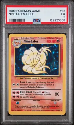 1999 Pokemon Game #12 Ninetales Holo - Image 1