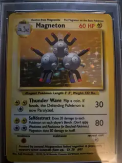 1999 POKEMON GAME #9 MAGNETON-HOLO PSA 5 - Image 2