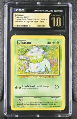 Bulbasaur *CGC PRISTINE 10* Holo *Classic Collection* #1 * Pokemon - Image 1