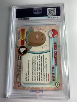 1999 Topps Pokemon TV #50 Diglett Silver Foil Black Logo PSA 6 EX-MT - Image 2