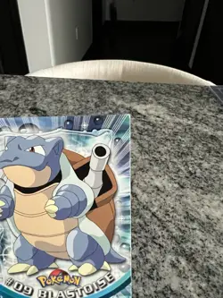 Pokemon Topps Blastoise #09 TV Animation Series 1 Blue Logo - Image 3