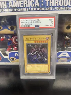 2003 YU-GI-OH! STARTER DECK: JOEY #001 RED-EYES B. DRAGON PSA 5 - Image 2