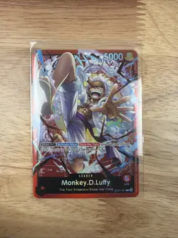 Monkey D Luffy Leader ST21-001 One Piece TCG Gear 5 EX Foil Near Mint Single - Image 1
