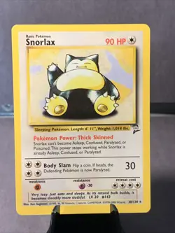Pokemon TCG Snorlax #30/130 Non Holo Rare Base Set 2 WOTC VTG 2000 LP/NM - Image 1