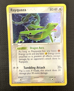 CLEAN Rayquaza #22/107 Deck Exclusives Holo Rare Pokemon TCG Vintage EX Deoxys - Image 1