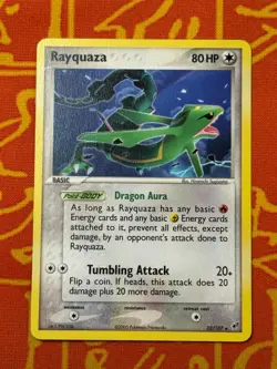 POKEMON TCG RAYQUAZA 22/107 NON-HOLO RARE NEAR MINT EX DEOXYS - Image 1