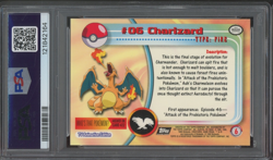 1999 Topps Pokemon TV #6 Charizard Gem Mint PSA 10 - Image 2