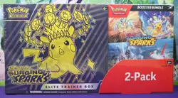 Pokemon TCG SURGING SPARKS Costco Bundle ETB + BOOSTER BUNDLE *NEW SEALED* - Image 1