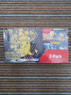 Pokemon TCG: Surging Sparks Costco 2 Pack ETB & Booster Bundle - Image 1