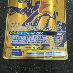 JUMBO Oversized Pikachu & Zekrom GX Tag Team Gold Promo SM248 Pokemon NM - Image 3