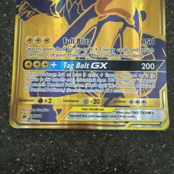 JUMBO Oversized Pikachu & Zekrom GX Tag Team Gold Promo SM248 Pokemon NM - Image 3