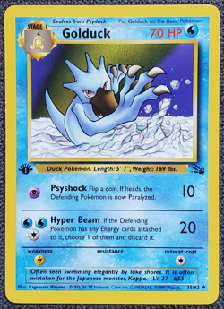 1st Edition Golduck - Fossil - #35/62 - Vintage Pokemon Card 1999 WOTC9 - Image 1