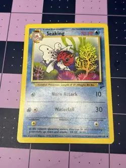 Pokemon TCG Seaking Base Set 2 Unlimited Uncommon Card 60/130 Regular - Image 1