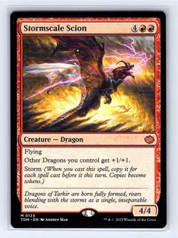 Stormscale Scion #123 Mythic Regular MTG 2025 Tarkir Dragonstorm (TDM) - Image 1