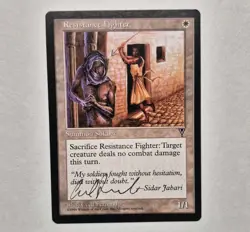 UNPLAYED SIGNED NM MTG Magic Resistance Fighter Visions CECIL FERNANDO EDH CUBE - Image 1