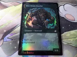 MTG Innistrad Midnight Hunt Tireless Hauler Dire Strain Brawler Showcase Foil - Image 1