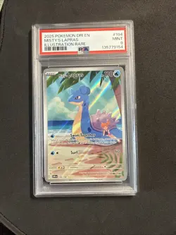 2025 Pokemon Dri En-Destined Rivals #194 Misty's Lapras Illustration Rare PSA 9 - Image 1