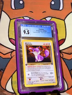 Rattata 66/82 1st Edition 2000 Pokemon Team Rocket CGC Gem Mint 10 (Old Label) - Image 1