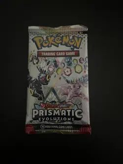 22.35g VERY HEAVY Prismatic Evolutions Pokemon Sealed Booster Pack New - Image 2