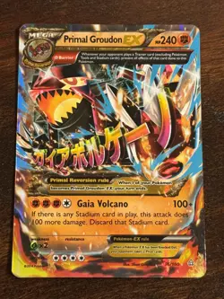 PRIMAL GROUDON EX 86/160 Holo Rare EX Primal Clash Pokemon LP - Image 1