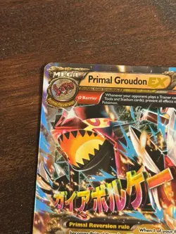 PRIMAL GROUDON EX 86/160 Holo Rare EX Primal Clash Pokemon LP - Image 2