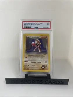 2000 Pokemon - Gym Heroes Rocket’s Hitmonchan Holo - 11/132 - - PSA 7 - Image 1