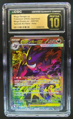 2025 Pokemon Mega Dream JP Gengar ex Special Art Rare FA #240/193 CGC 10 - Image 1