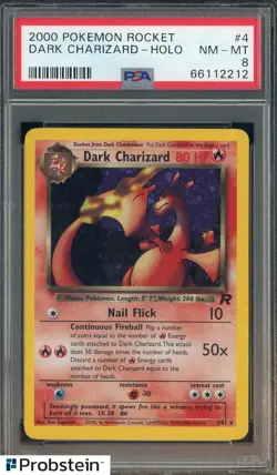 2000 Pokemon Rocket #4 Dark Charizard Holo PSA 8 NM-MT - Image 1