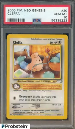 2000 Pokemon Neo Genesis #20 Cleffa PSA 10 GEM MINT - Image 1
